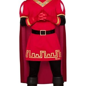 Men's Red and Black Tunic with Gold Trim